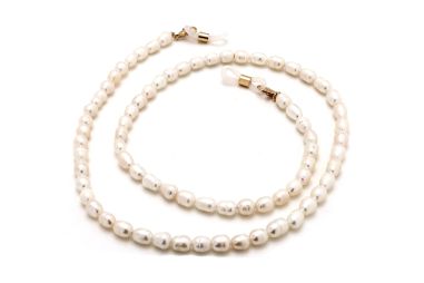 שרשרת פנינים לבנה 66CM S7693